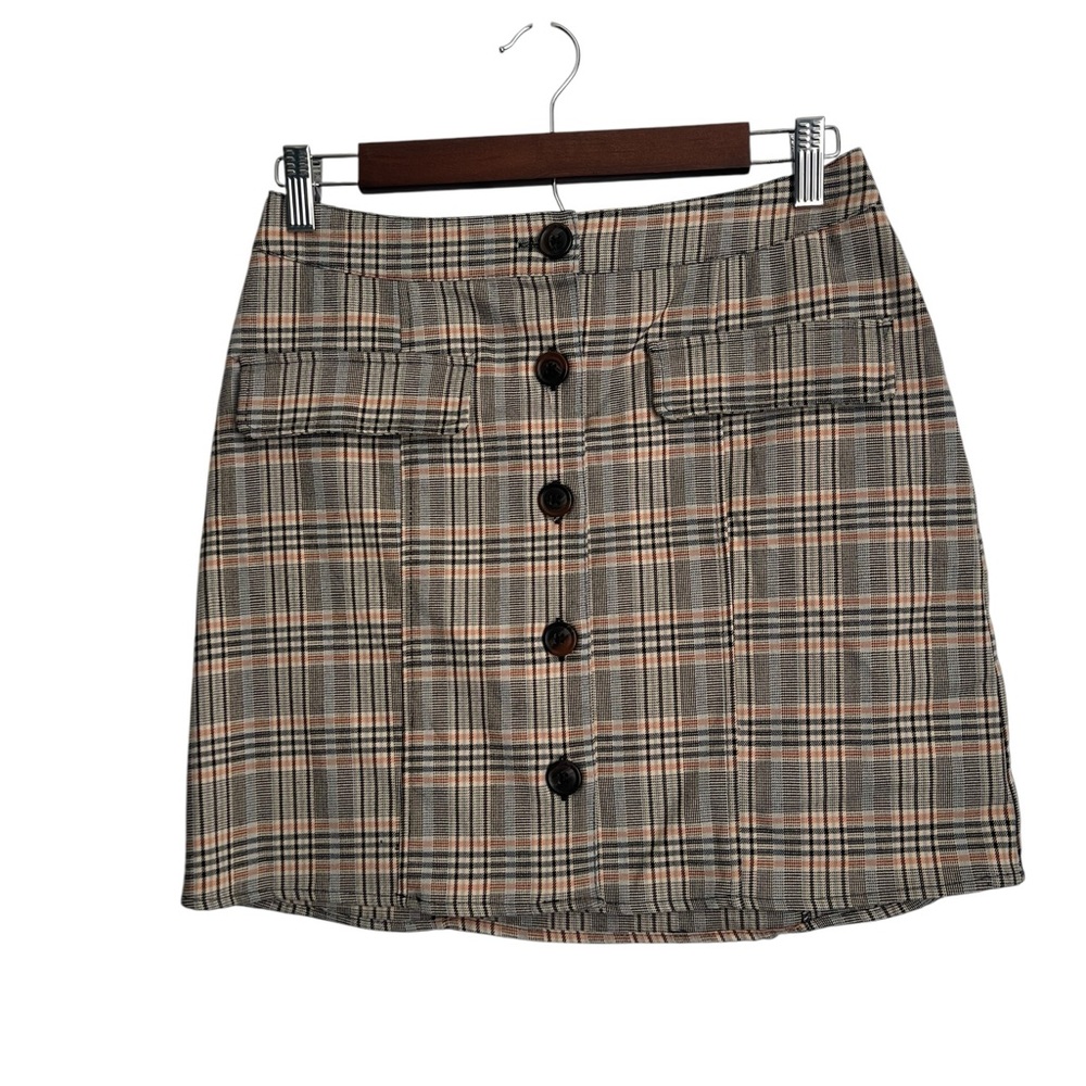 Urban Outfitters Plaid Skirt Button‎ Front - SZ:Small